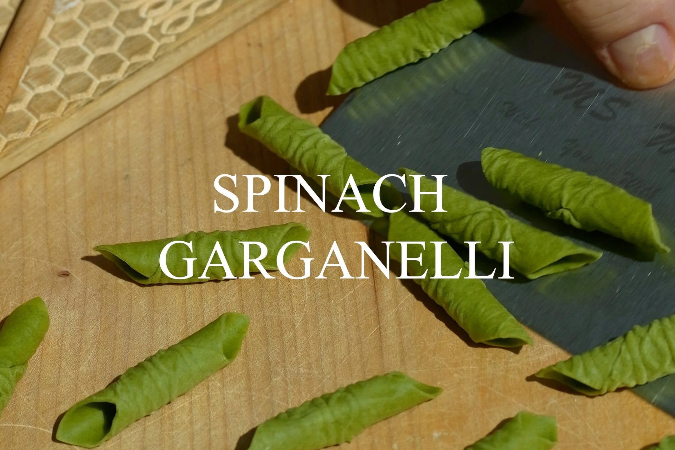 Spinach Garganelli