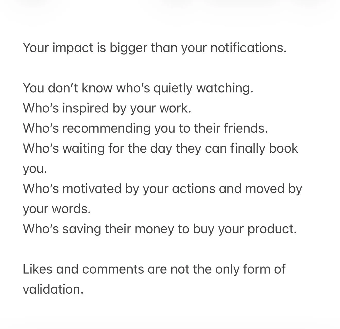 A quiet reminder 💌