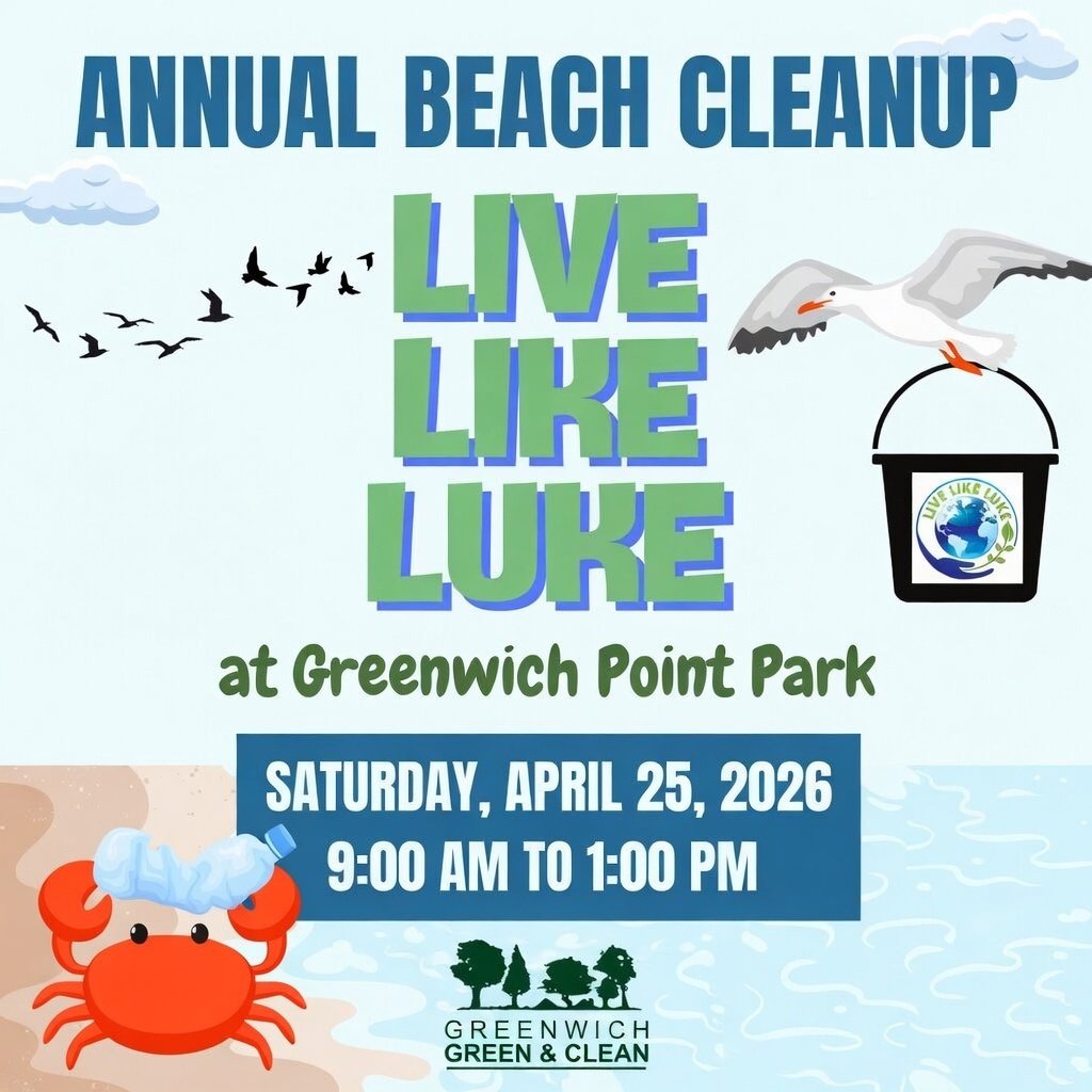 SATURDAY, APRIL 25, from 9 am to 1 pm &ndash; Join us for a fun, family-friendly Earth Day weekend celebration as we clean up winter's debris along the shores of Greenwich Point! This annual event honors Luke Meyers: artist, environmental activist, b