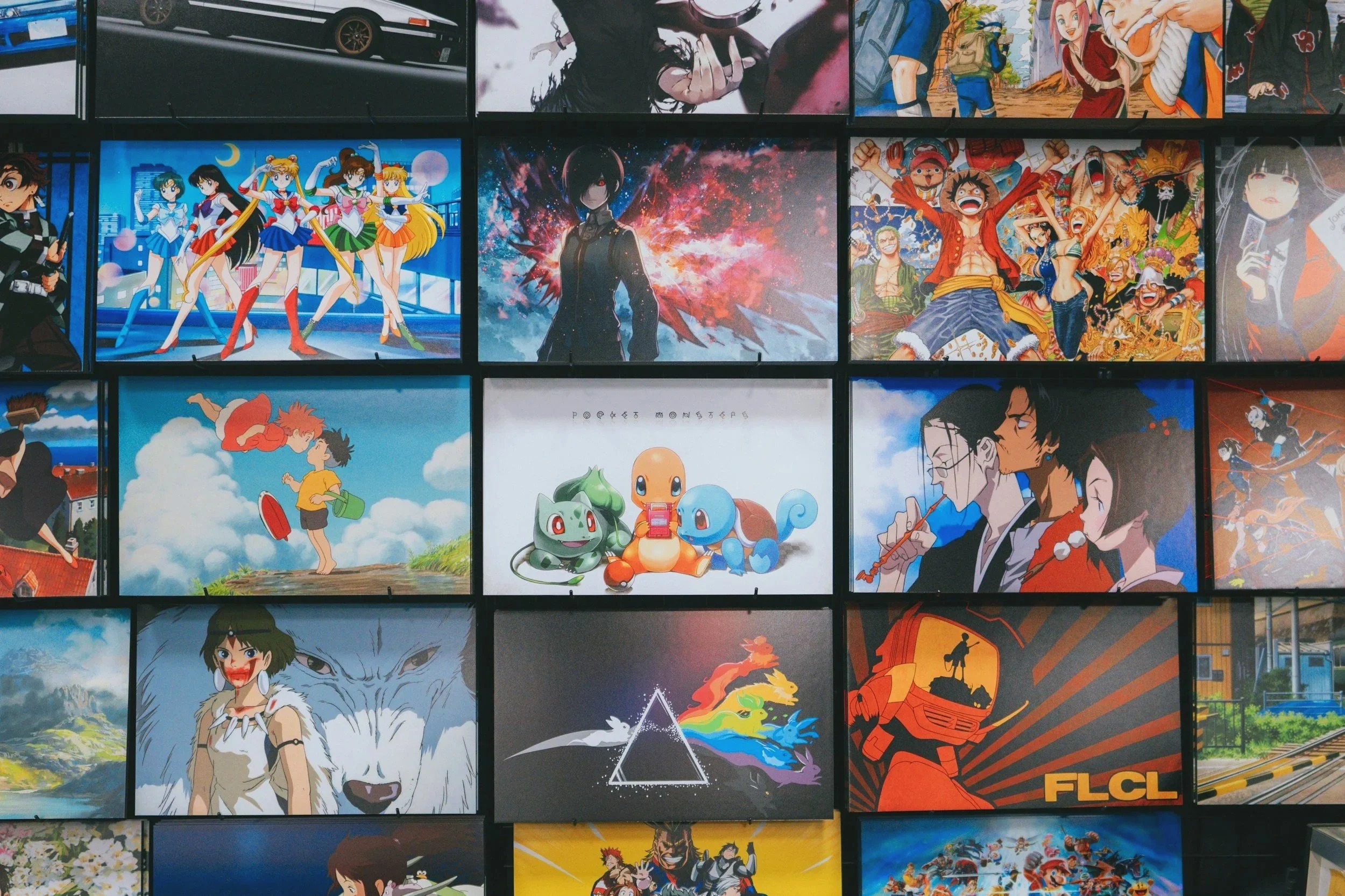 Collage of colorful manga and anime-style illustrations representing popular animation art styles