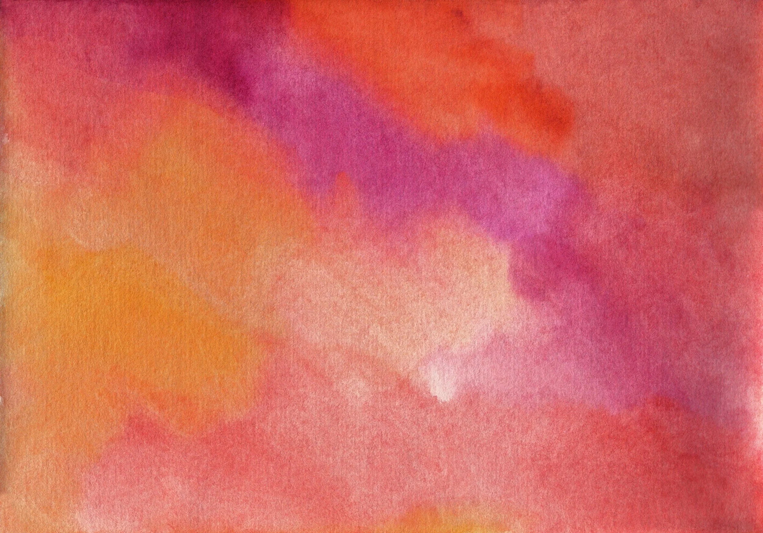 abstract watercolor of warm colors of red, pink, orange, purple bleeding together