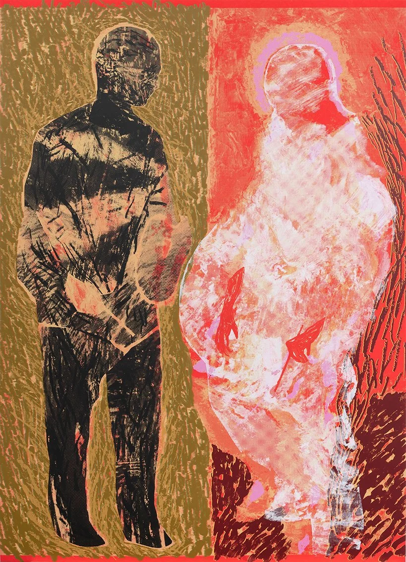 To malere
Silketrykk