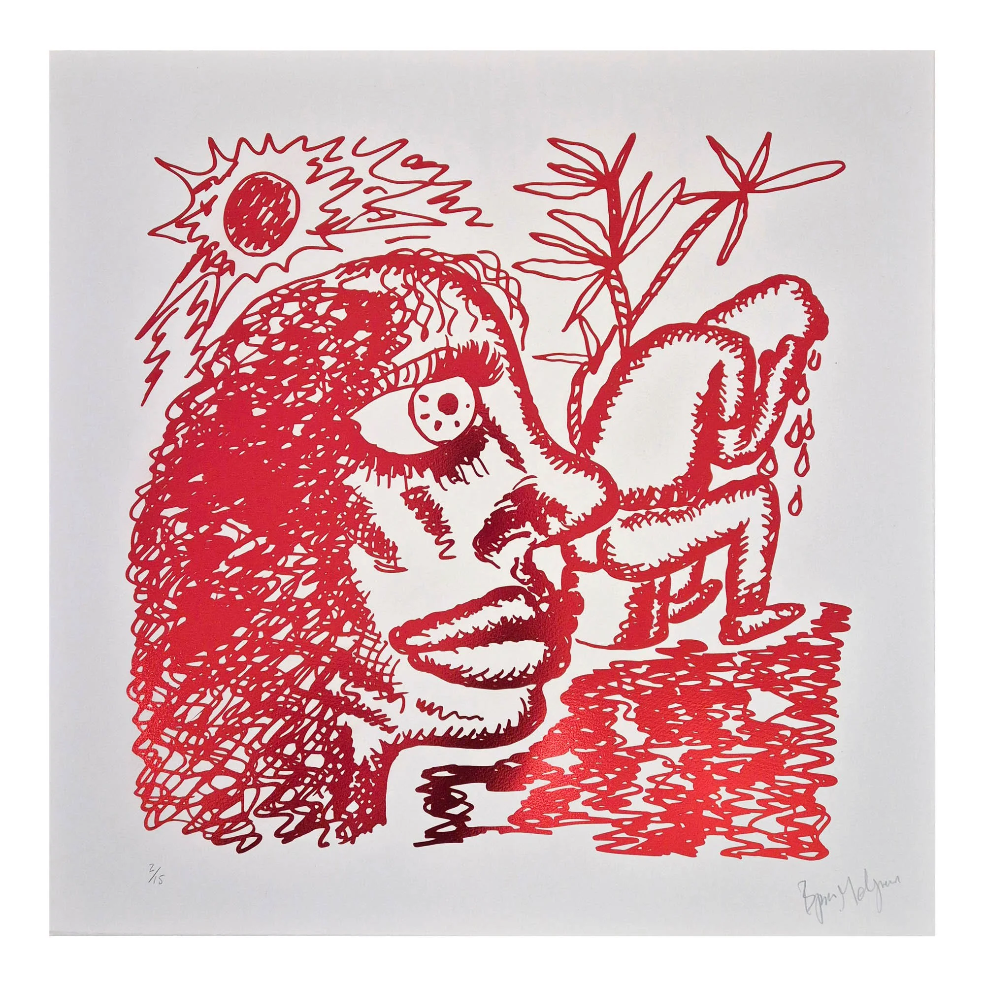 Bjarne Melgaard - Untitled red