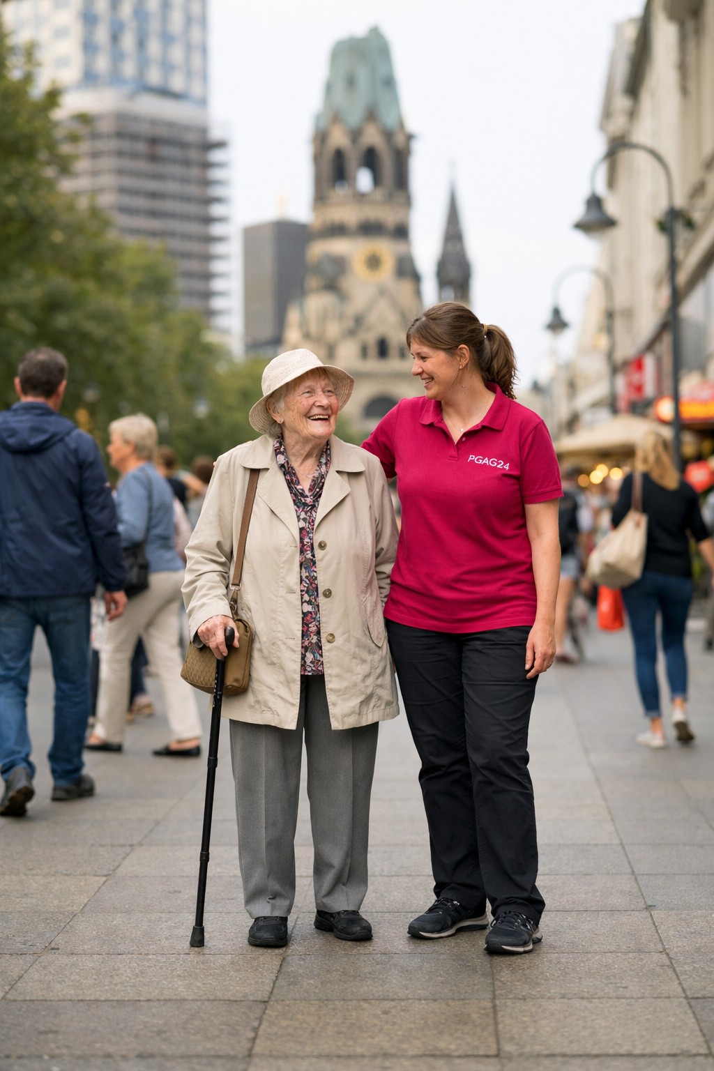 PflegeGutAllesGut Betreuerin mit netter älteren Dame in Hamburg