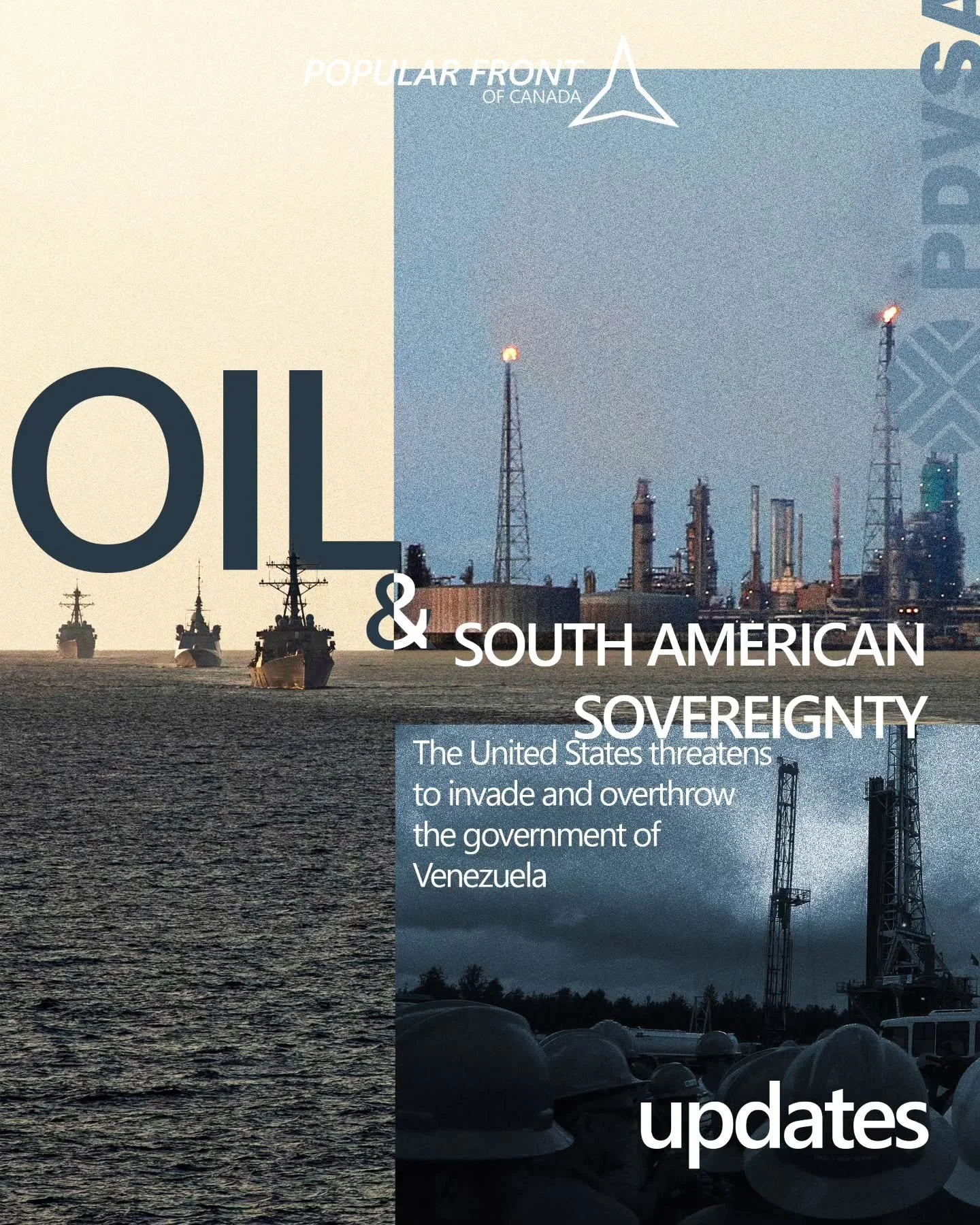 In a blatant act of aggression, Donald Trump has deployed 3 warships and 4000 soldiers around Venezuela, placed a $50 million bounty on President Maduro - while claiming that he is the leader of a &ldquo;terrorist cartel&rdquo; as pretext for interve