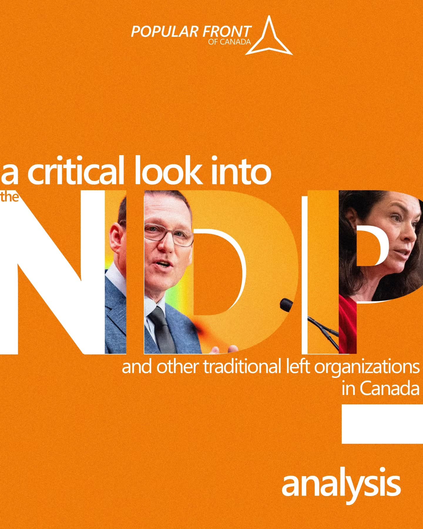 The New Democratic Party (NDP) is the largest left wing social-democratic organization in Canada for the past several decades but had shrunk considerably since their shocking decline last election. They represent an outdated left that continues to st