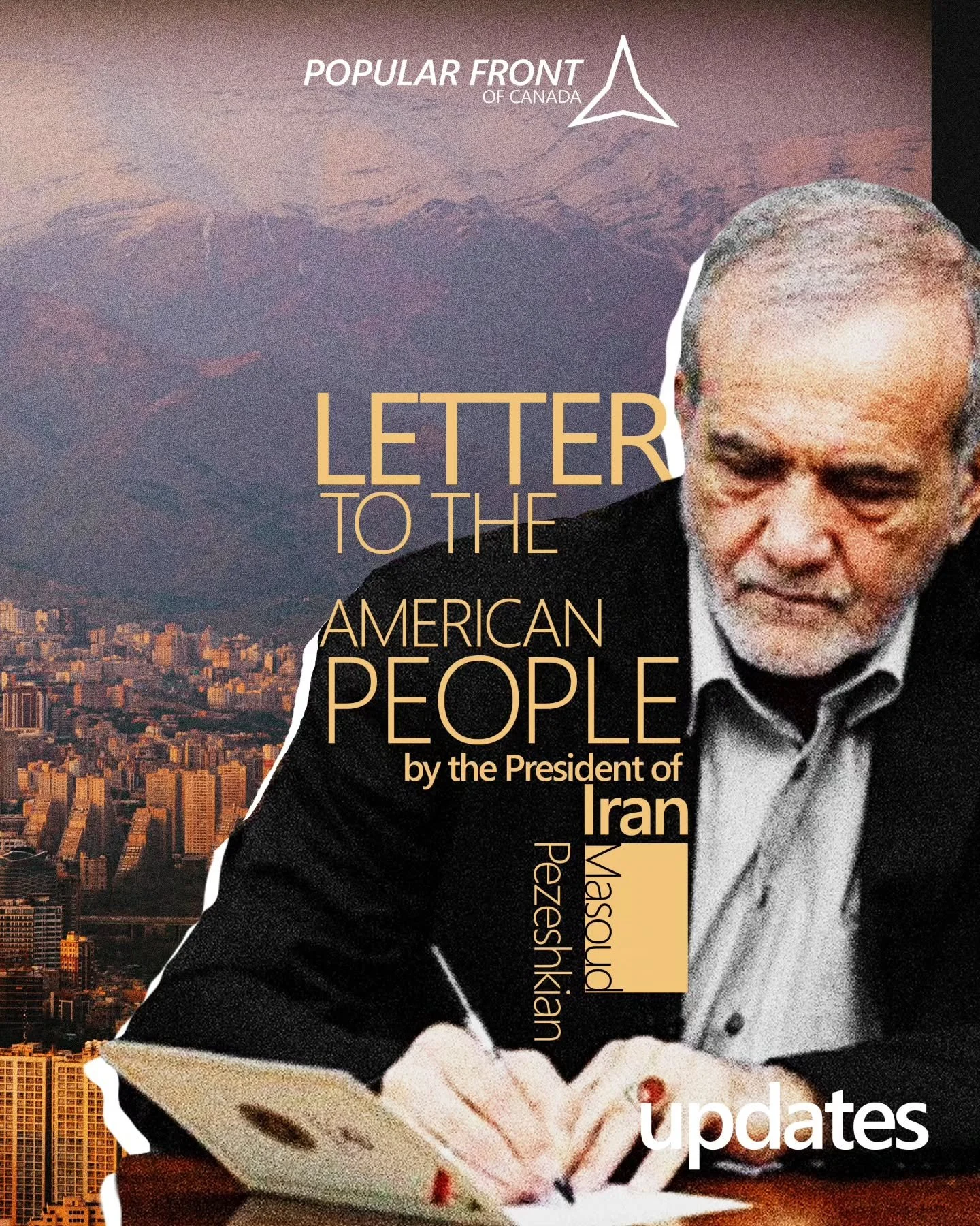 Late last week, with an imminent illegal ground invasion of Iran by American forces on the horizon, the President of Iran, Masoud Pezeshkian released a letter addressed to the American people.

We would like to share it with you a slightly abridged v