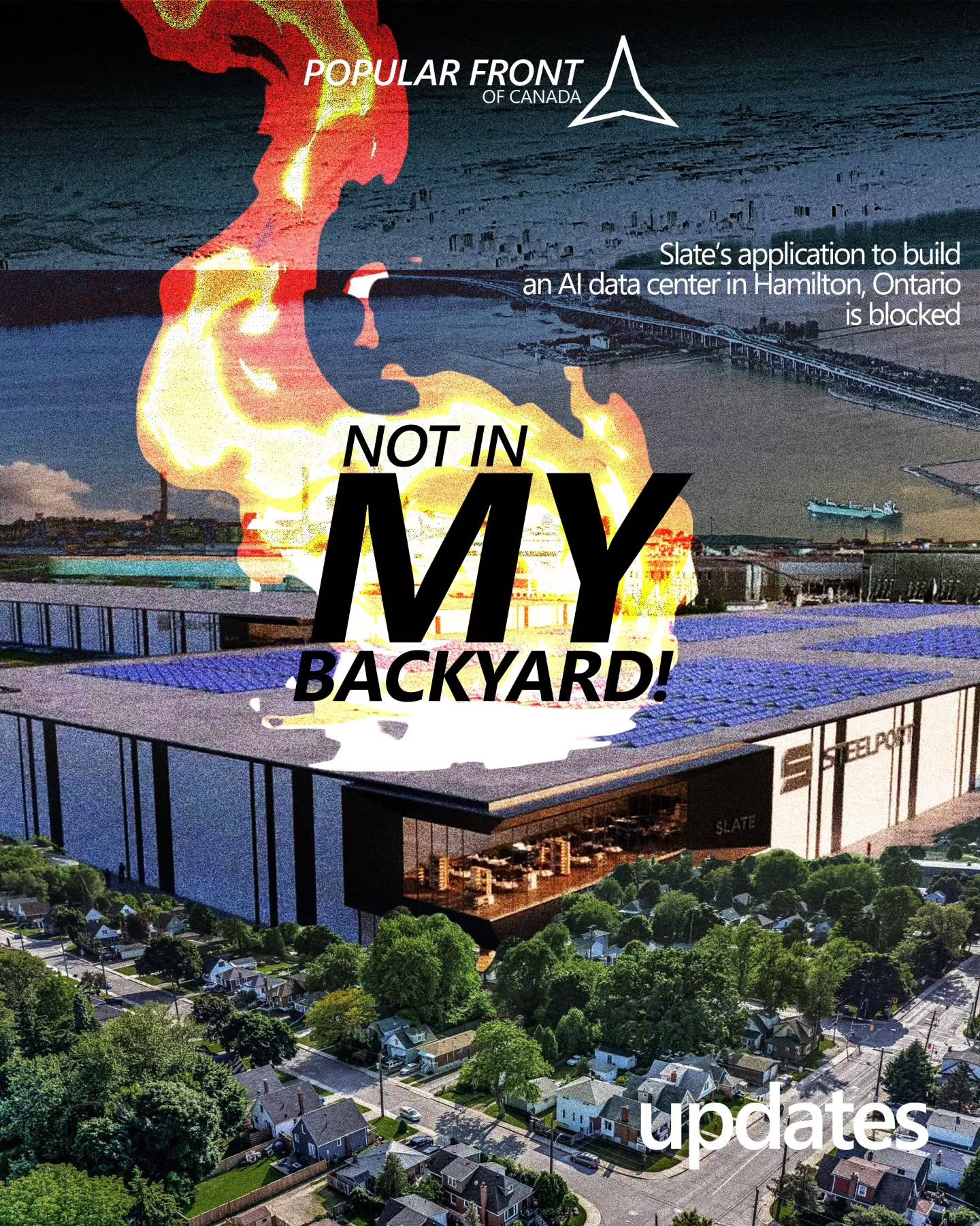 Yesterday, we attended a Committee of Adjustment meeting at Hamilton City Council, and bore witness to a massive outpouring of opposition, and successful denial, of a proposed AI data centre to be constructed on former industrial land in the city.

F
