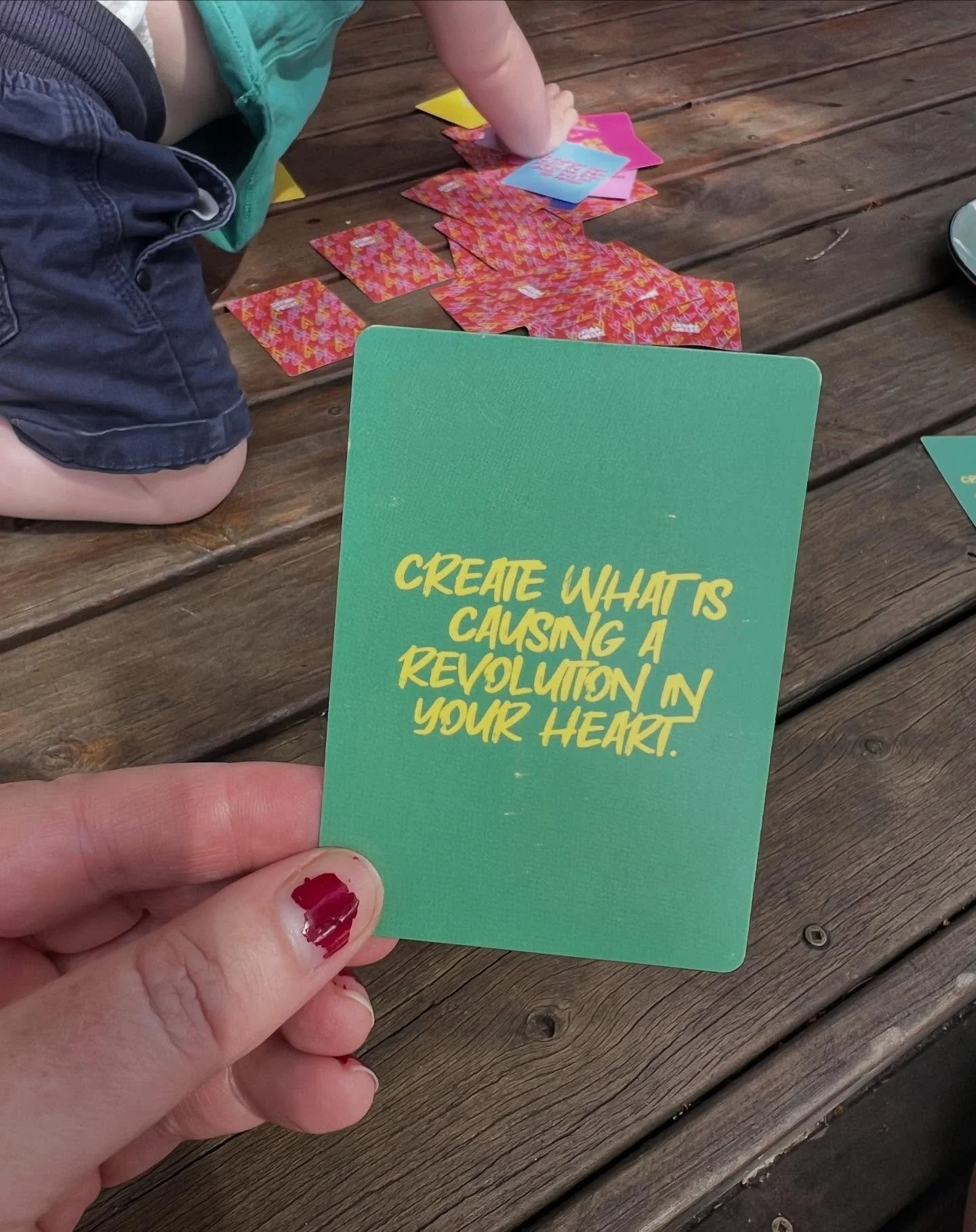 Sitting in the morning sun with a cuppa and my Dream Maker cards&hellip; and THIS one keeps showing up:

🫶🏼Create what&rsquo;s causing a revolution in your heart.

Honestly? One of my all-time faves.
Because this is what it *means* to be a heart-dr