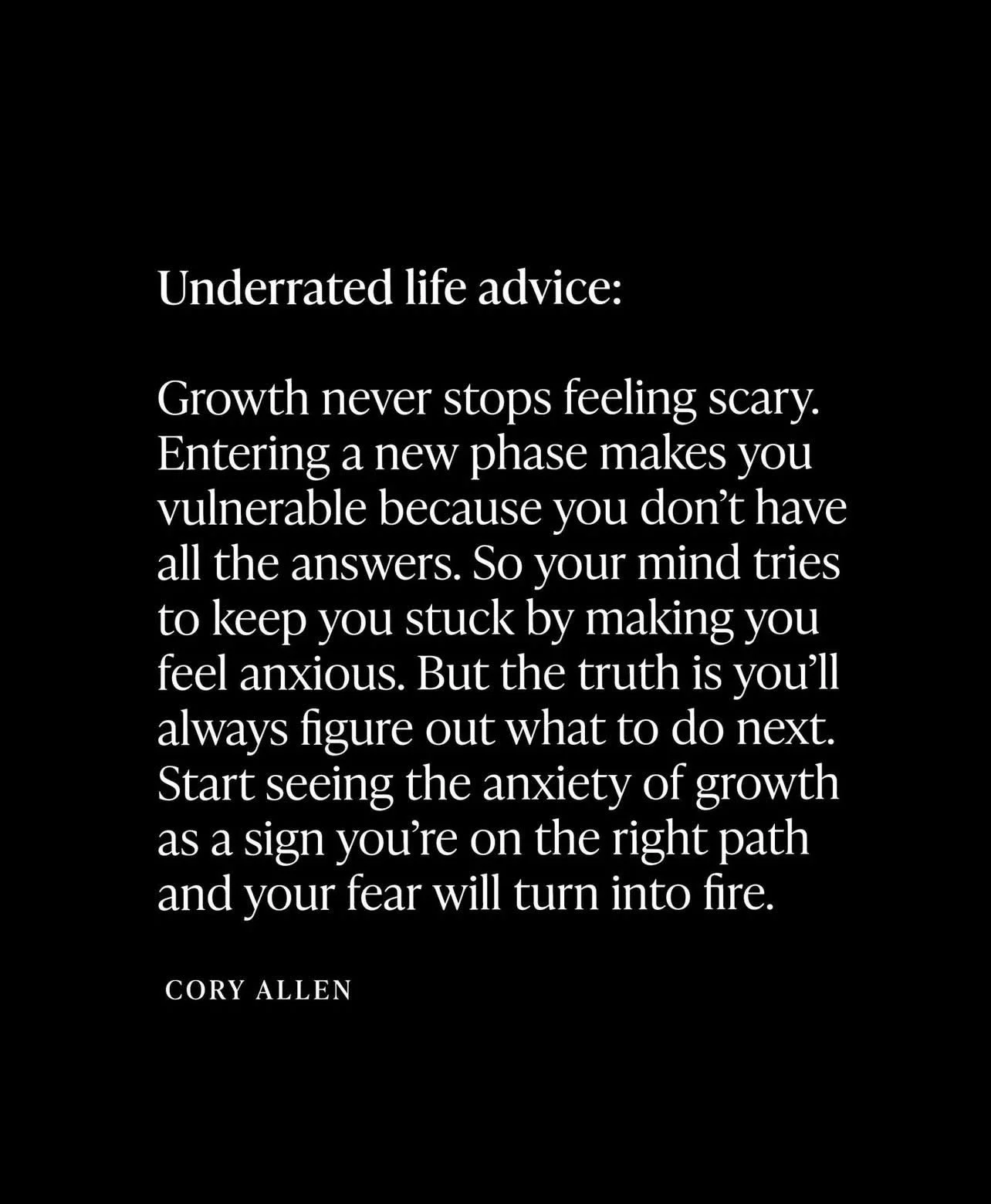 Oh I feeeeeeeeeel these 🫶🏼

Drop a ❤️ if any of these get you in the heart.

And may we keep showing up, doing brave things, creating meaningful work in the world, and feel as grounded as we can in the uncertainty an edgy feels of growth.

x CB