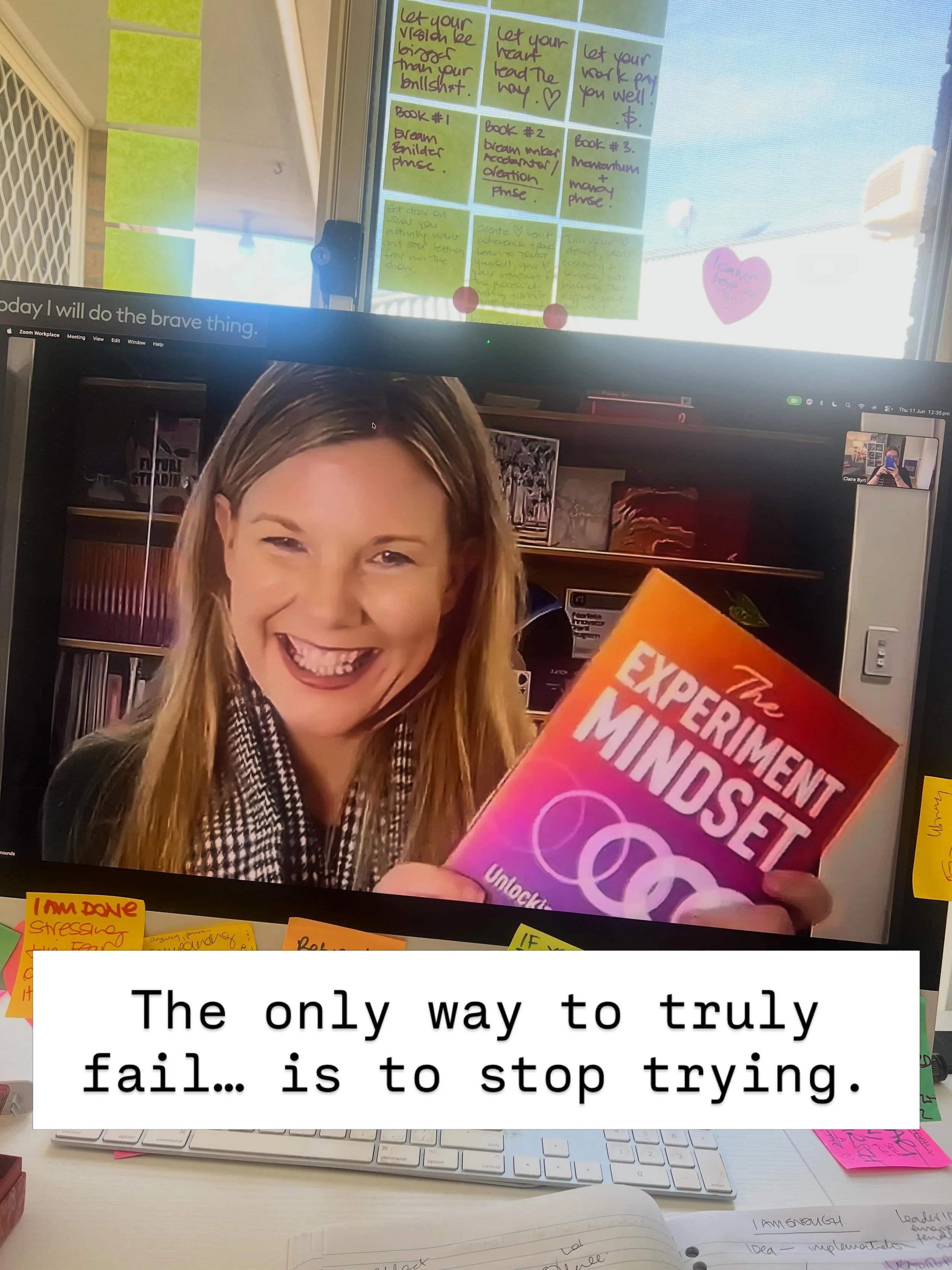 Ooof.

That was one of so many powerful reminders from today&rsquo;s Dream Makers Podcast conversation with @tamsinsimounds about her new book, The Experiment Mindset.

We talked about fear, identity, courage, creativity, business, leadership, writin