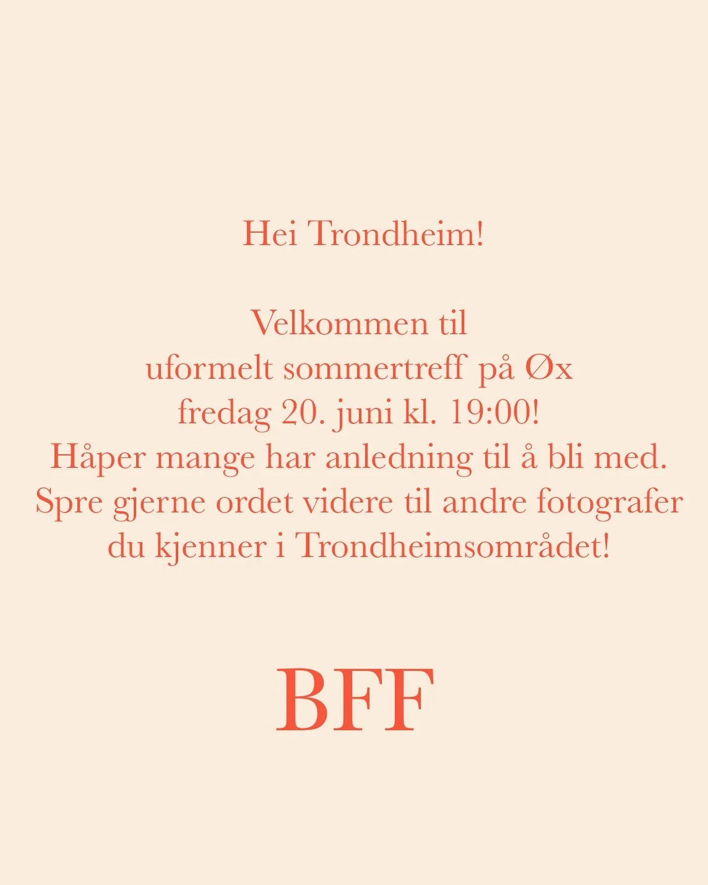 Sommertreff i Trd 🥳 Bli med!

#boligfotografforbundet #boligfotograf #boligfototrondheim #bff📸