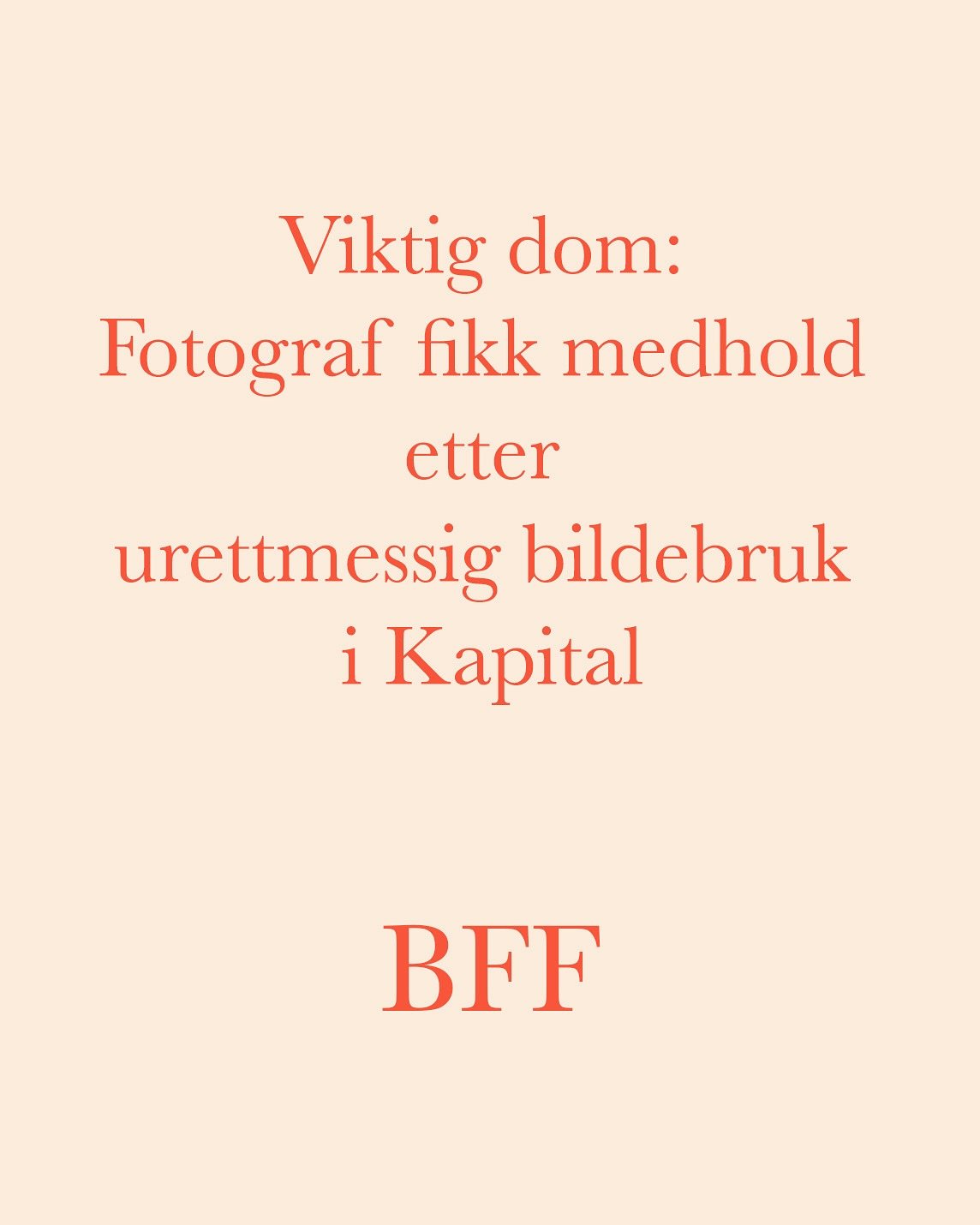 Takk til @elvemomedia som har st&aring;tt i denne saken snart et &aring;r, saken er en viktig prinsippsak for alle boligfotografer, og vi er lettet over at dommen fra tingretten tydelig st&oslash;tter v&aring;r sak og gir oss r&aring;derett over arbe