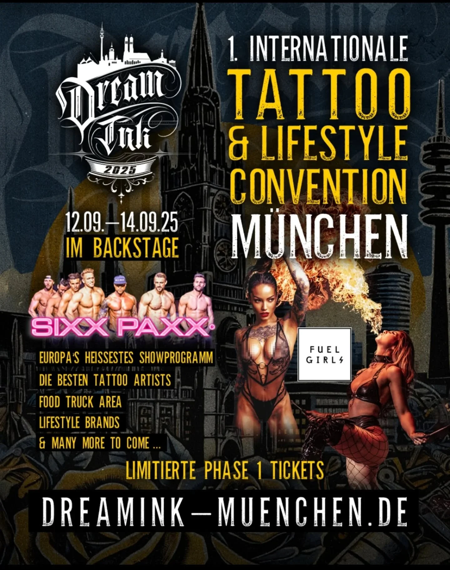 12. -14.9. Tattoo Convention München!
Bald ist es so weit! 😆 
Jetzt noch Termine reservieren 😁 
#tattooconvention #tattoo #inked
