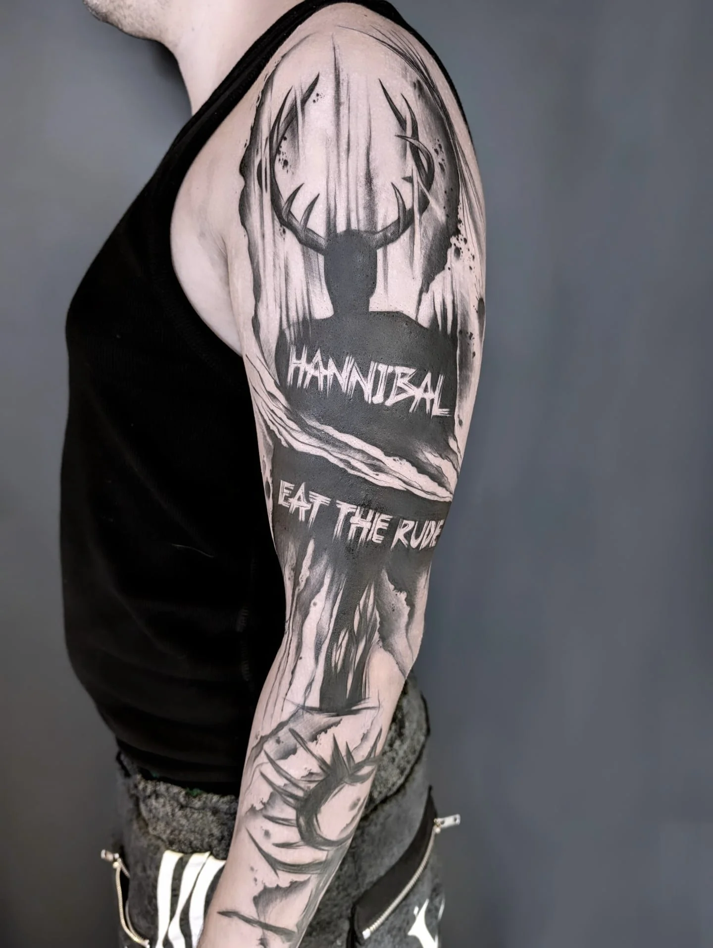 #inked #tattoo #blackandgreytattoo #armtattoo