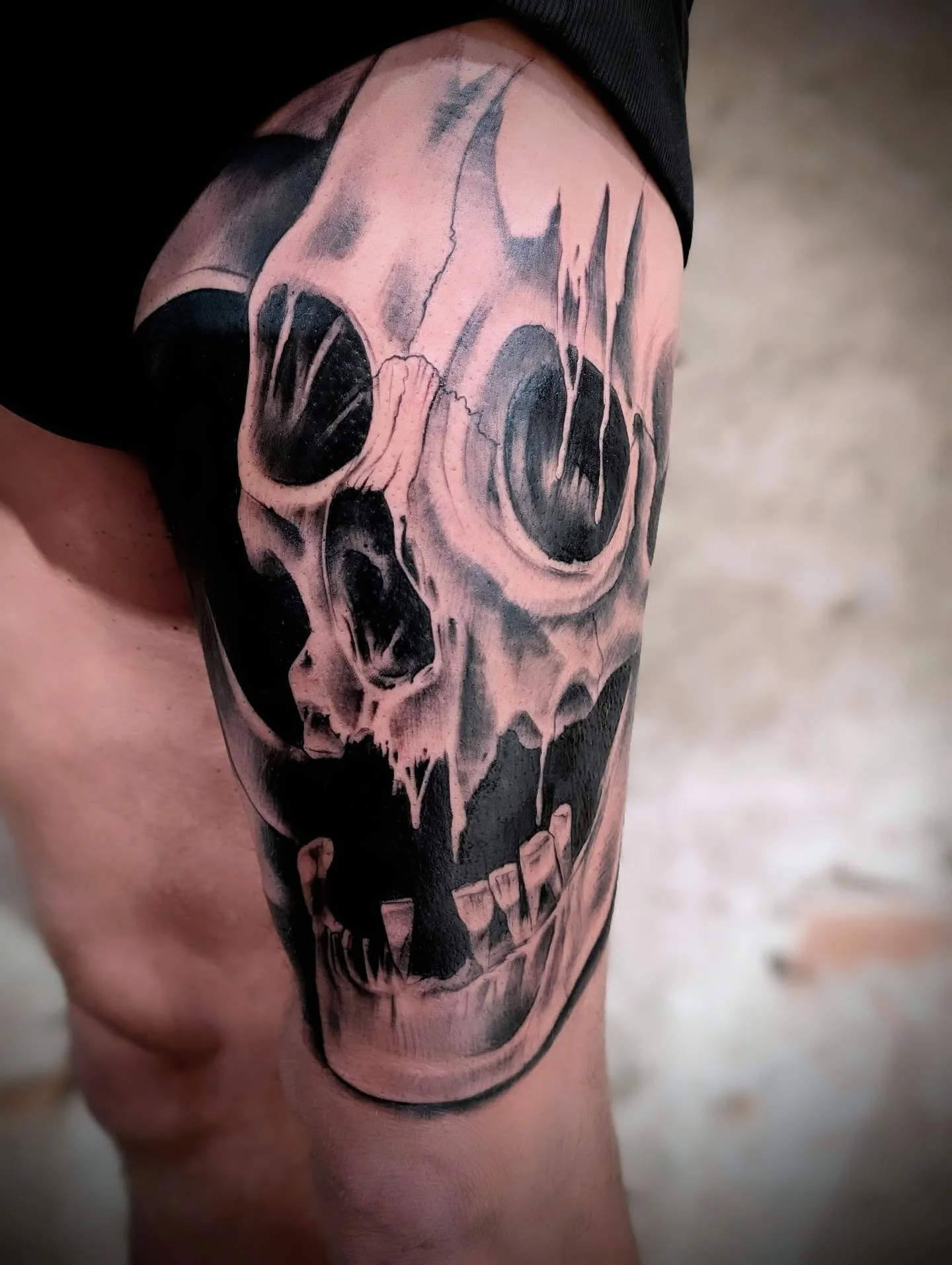 #tattoo #inked #blackandgreytattoo #skulltattoo