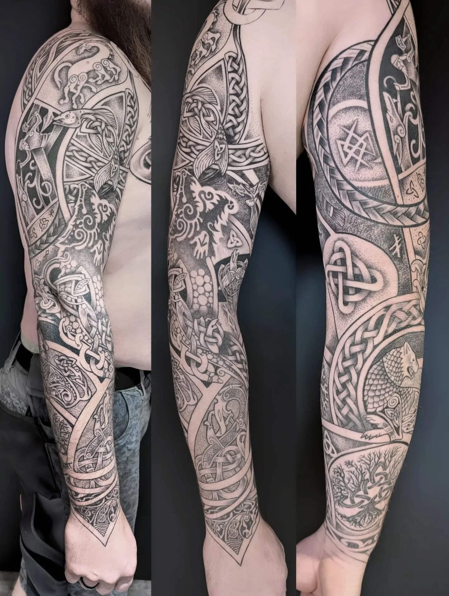 #celtictattoo #vikingtattoo #vikingstyle #armtattoo #blackandgreytattoo