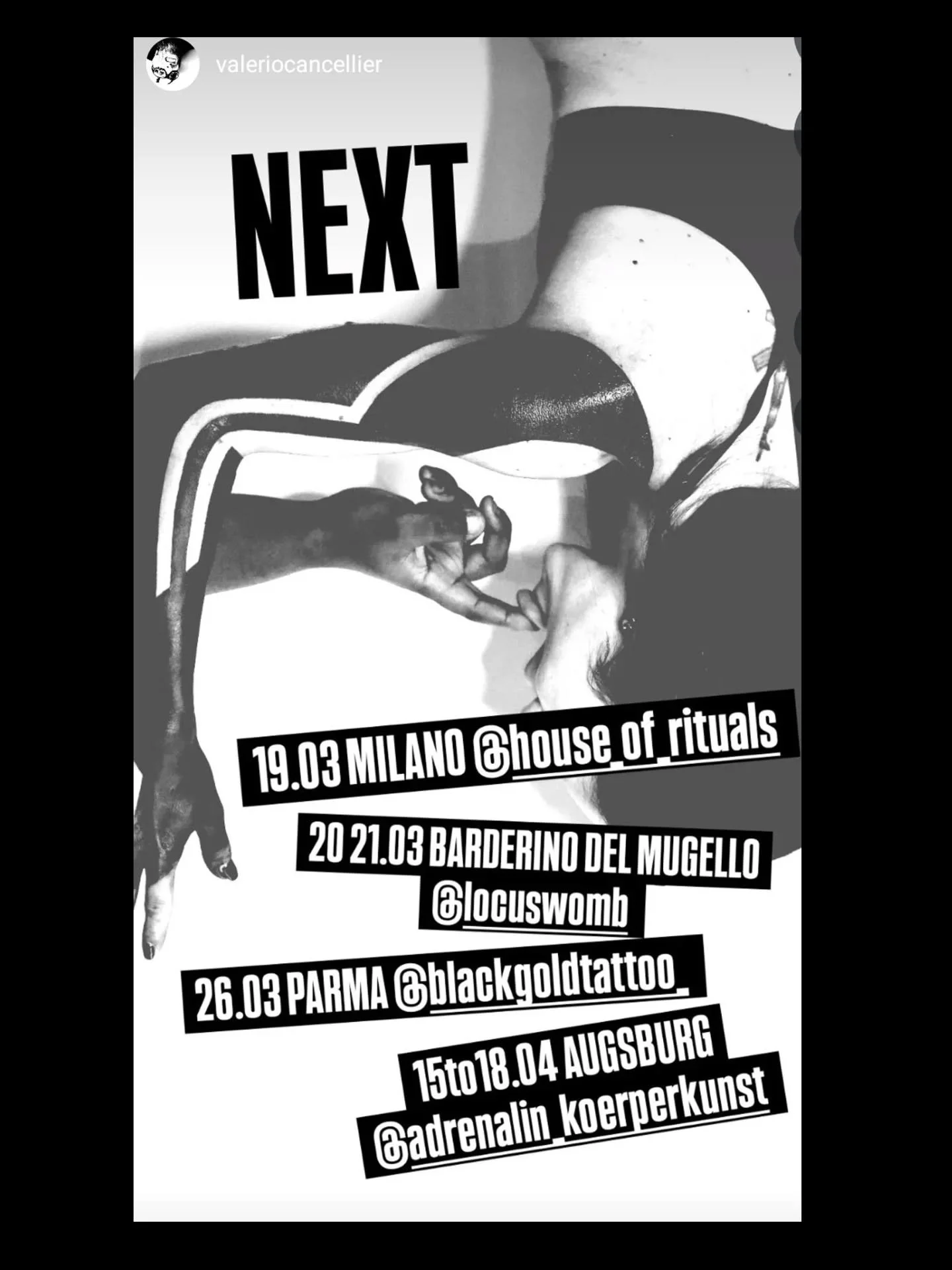Liebe Kunden!
Valerio kommt vom 15.-18.4.! 
Termine k&ouml;nnen nun reserviert werden 😉
