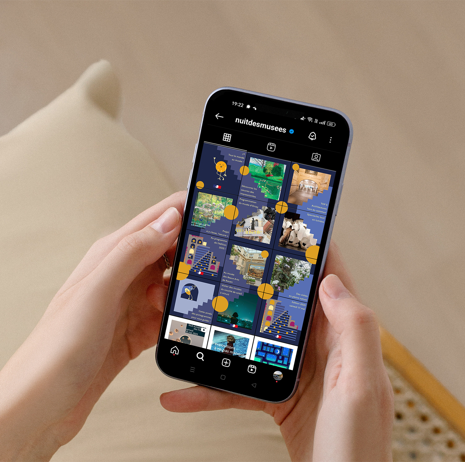 Mise en situation du Feed Instagram