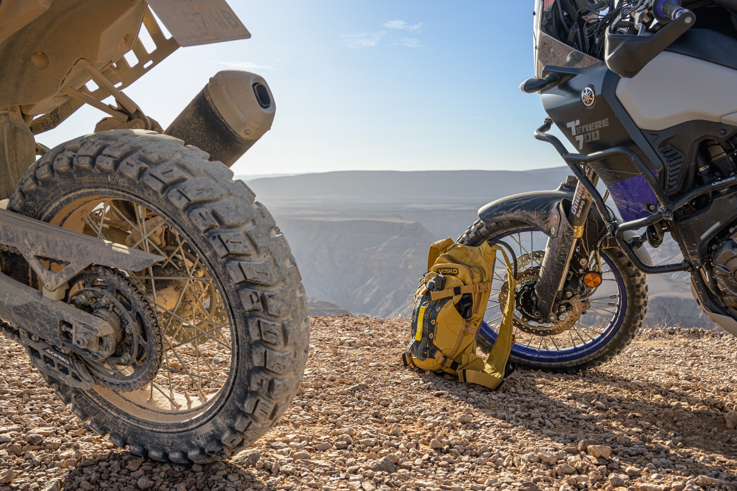 Namibia, motorbike tours, Yamaha Tenere 700. Mosko Moto, Fish river canyon, Namibia motorbike tours