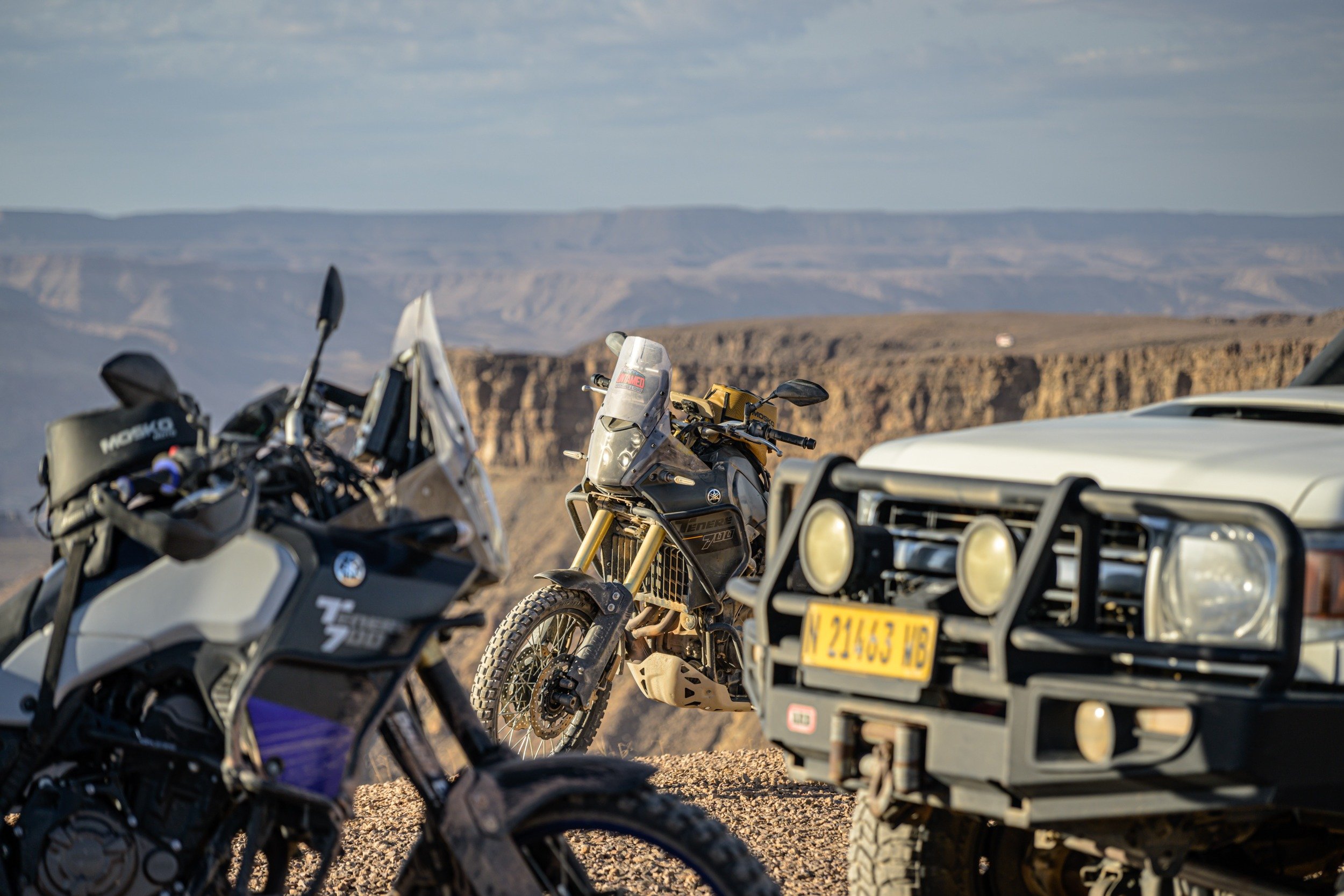 Namibia, motorbike tours, Yamaha Tenere 700, Fish river canyon, Namibia motorbike tours