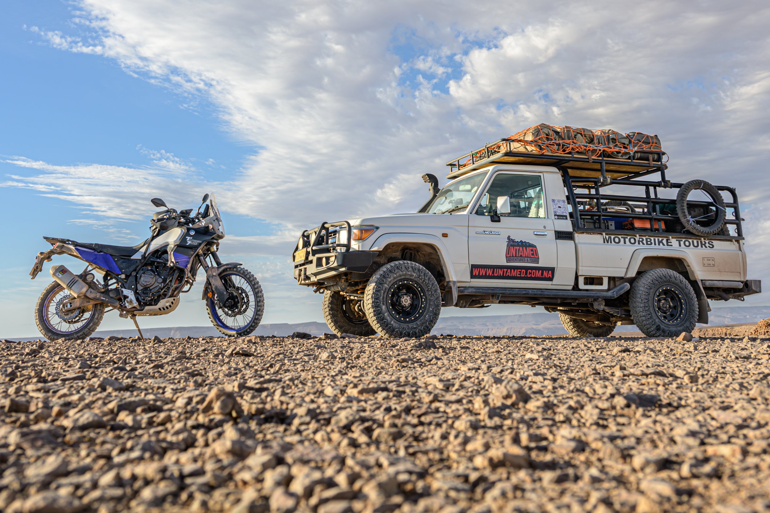 Namibia, motorbike tours, Yamaha Tenere 700, Fish river canyon, Namibia motorbike tours