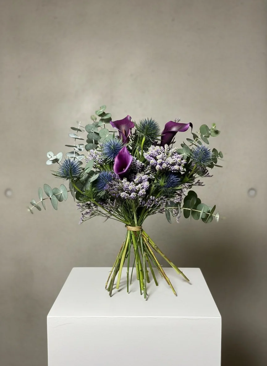 Ramo de Flores de Temporada - Tonos Morados