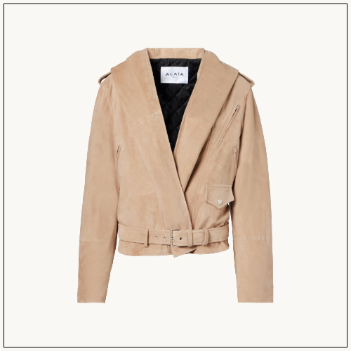 Alaïa Suede biker jacket