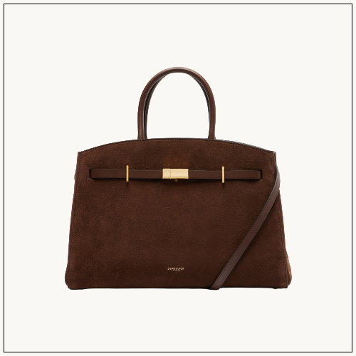 DeMellier Hudson Midi suede tote bag