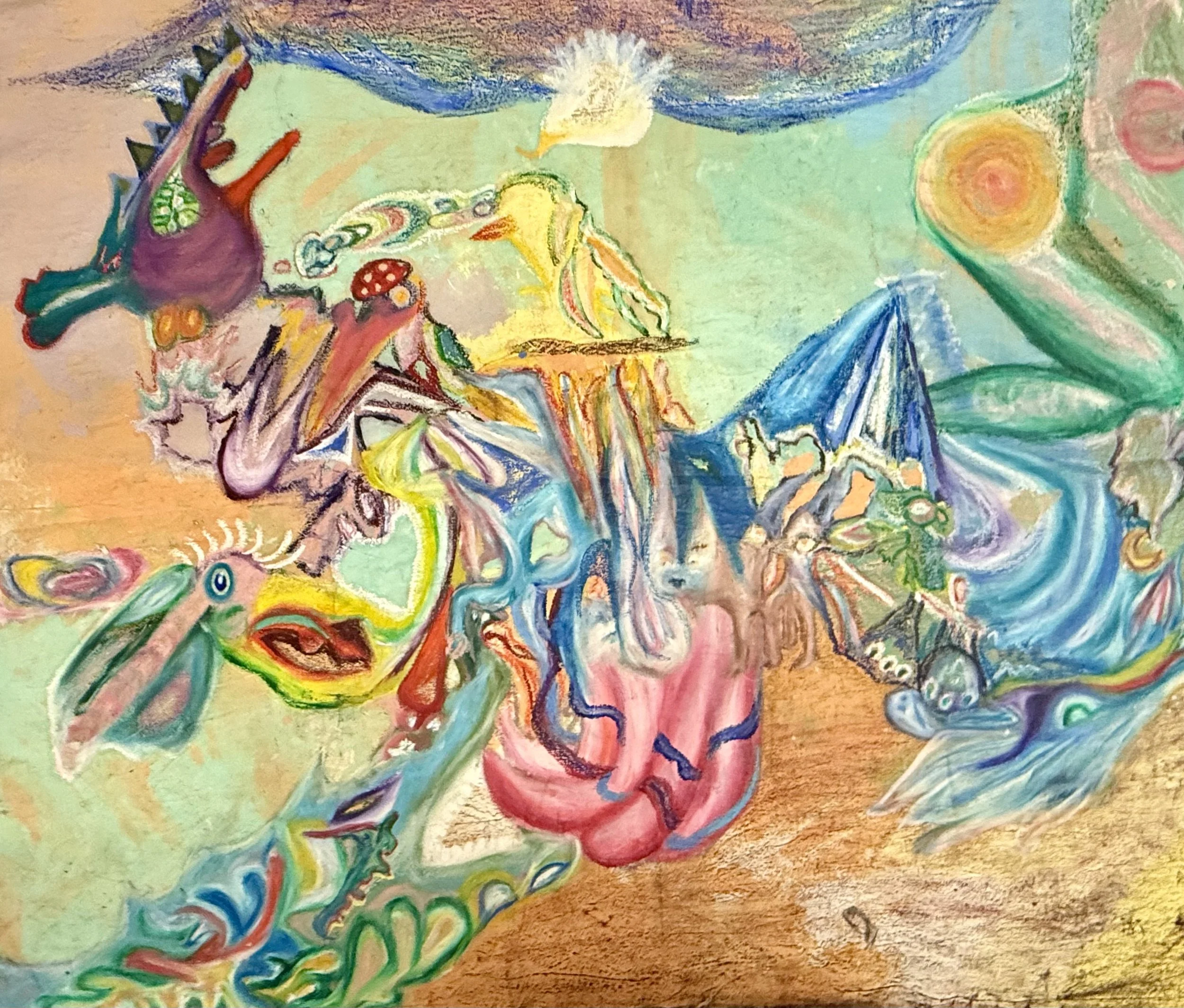 Astral II -  Oil Pastels and Acrylic Gesso on Canvas 70 x 60" (180 x 150 cm) - 2026