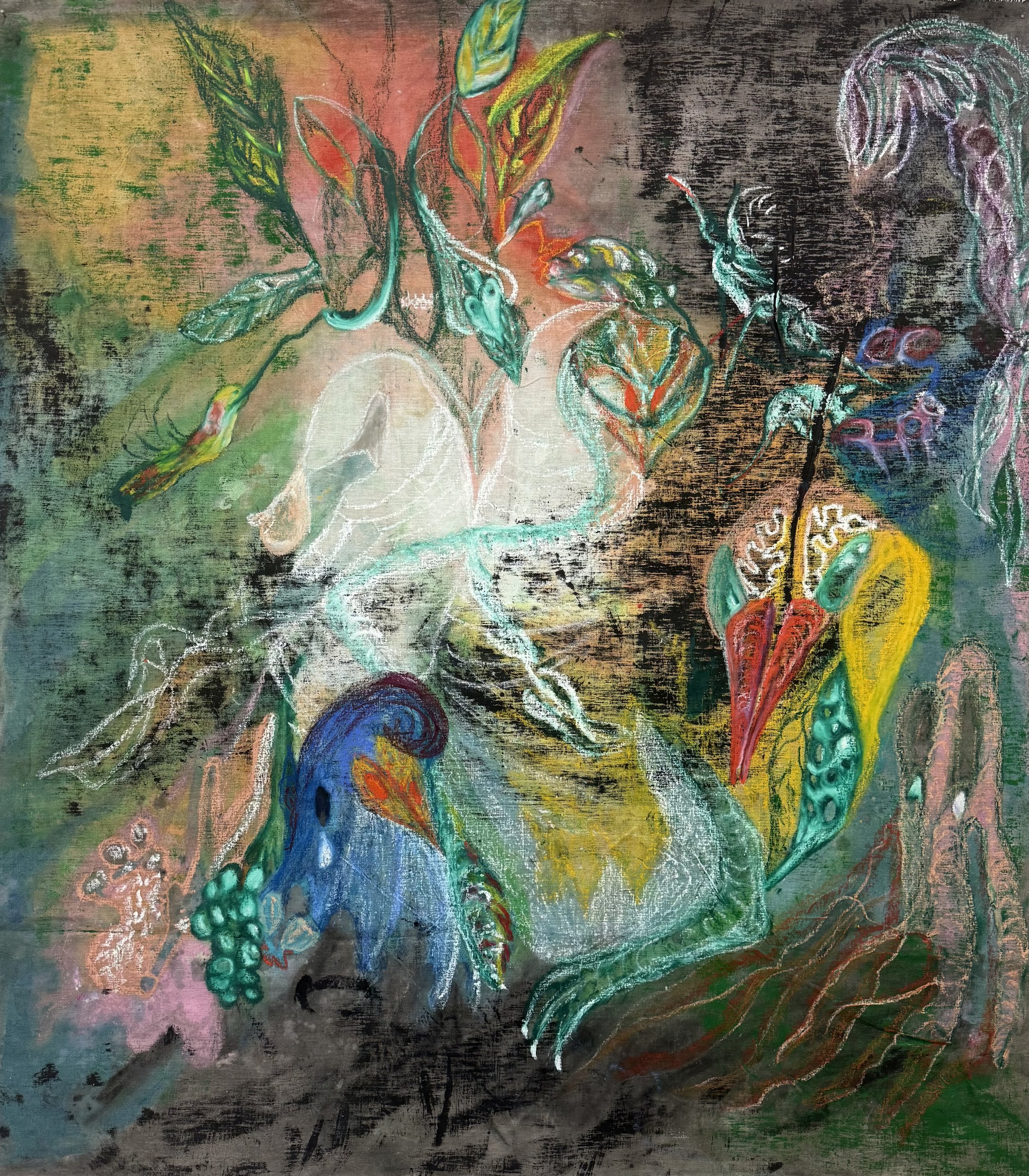 Astral III - Oil Pastels and Acrylic Gesso on Canvas 64 x 60" (164 x 150 cm) - 2026