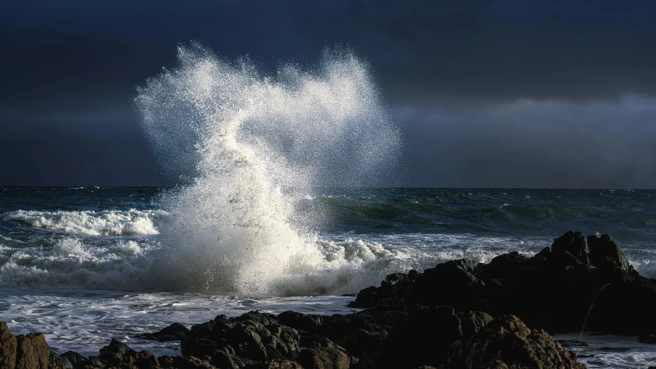 High winds and low clouds. Beauty comes also in foul weather.