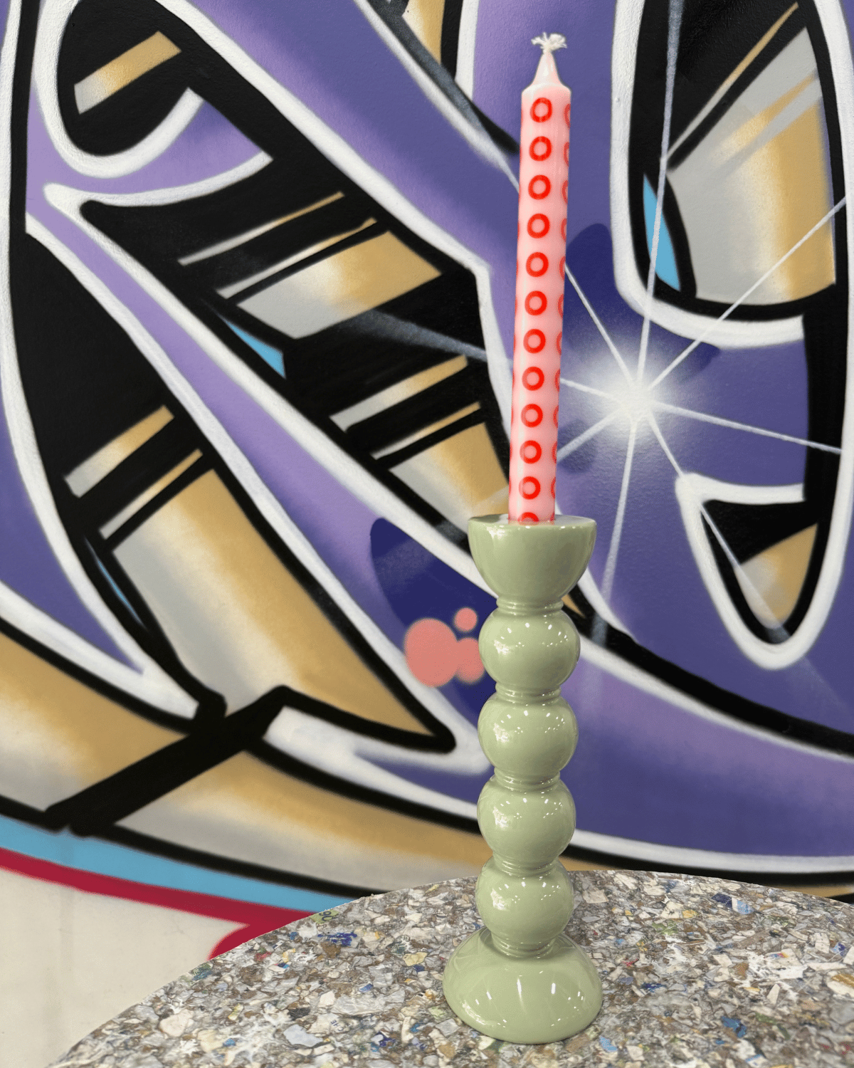 Bobbin Sage Candle Stick 24 cm