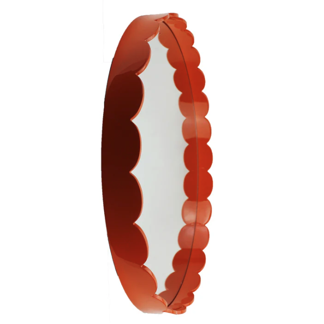 Scalloped Big Mirror Orange