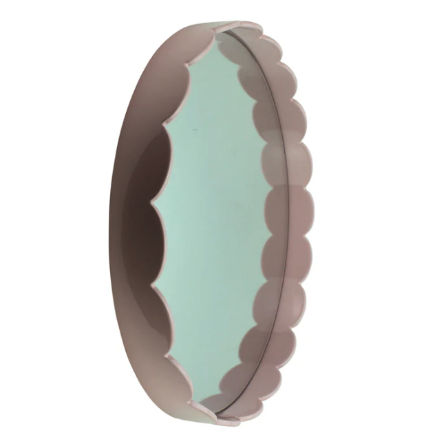 Scalloped Mirror Pink