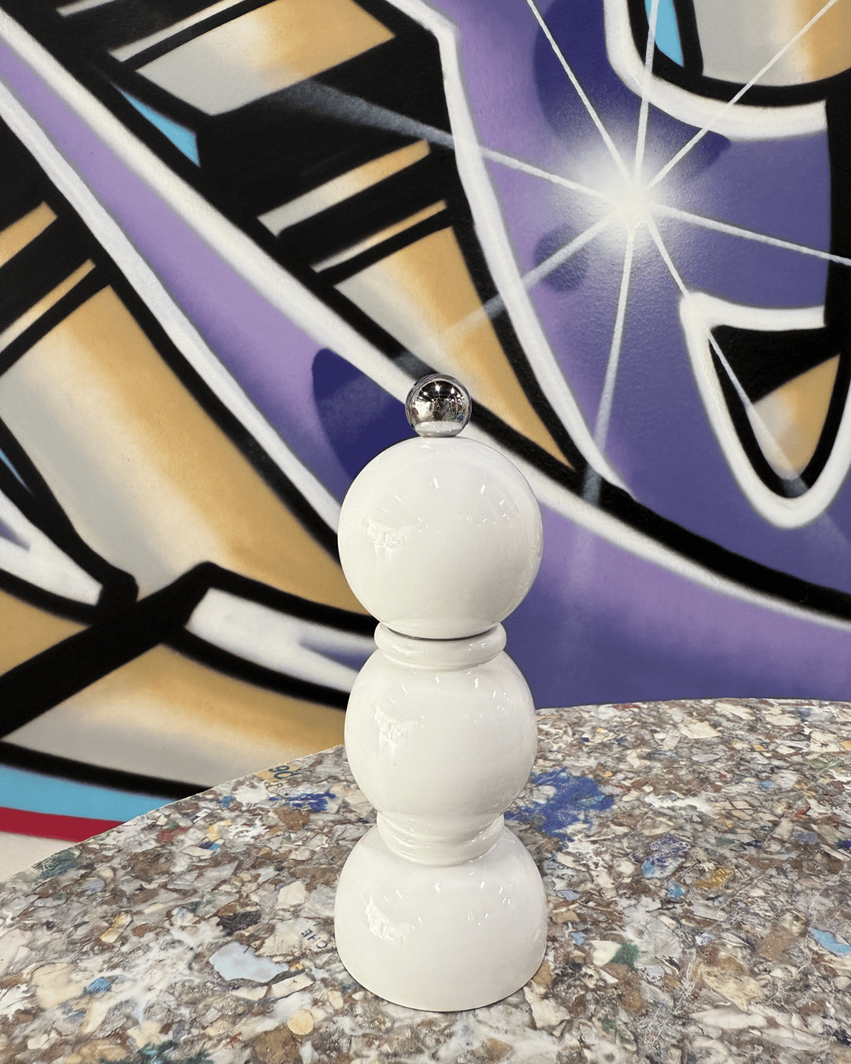 Mini Bobbin Salt & Pepper Mill White