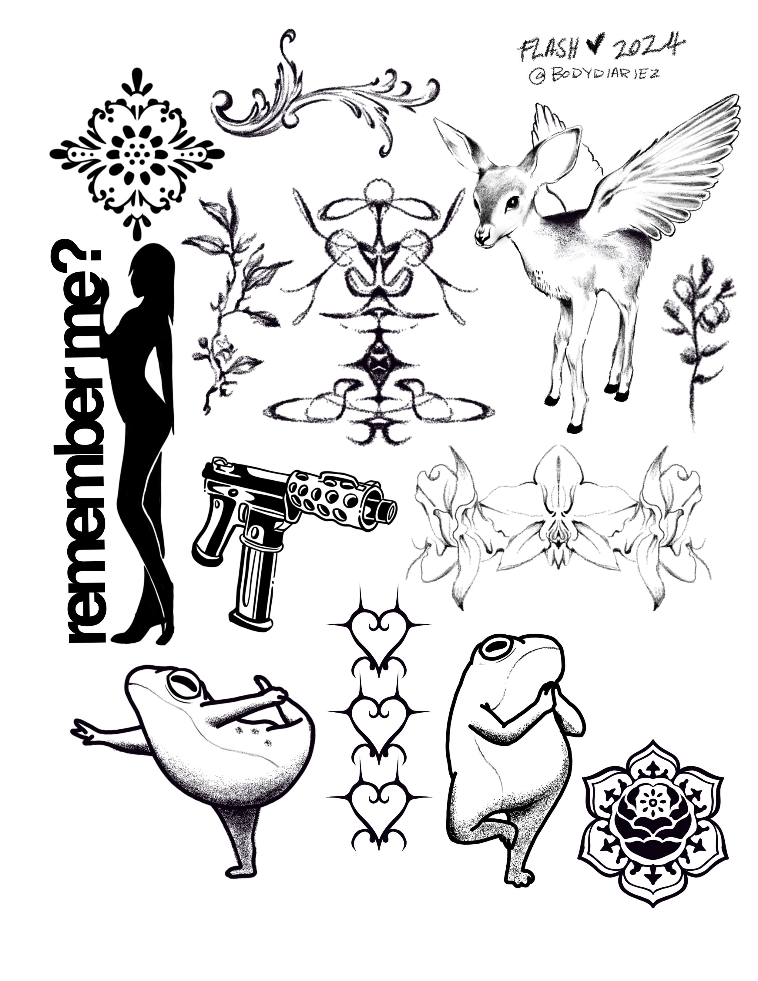 Body Diariez, Amerie Cezanne; Flash Sheet 10