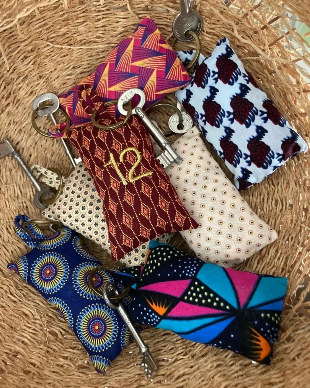 Fabric Key Ring – Custom Cotton or Shweshwe Keychains | Handmade in ...