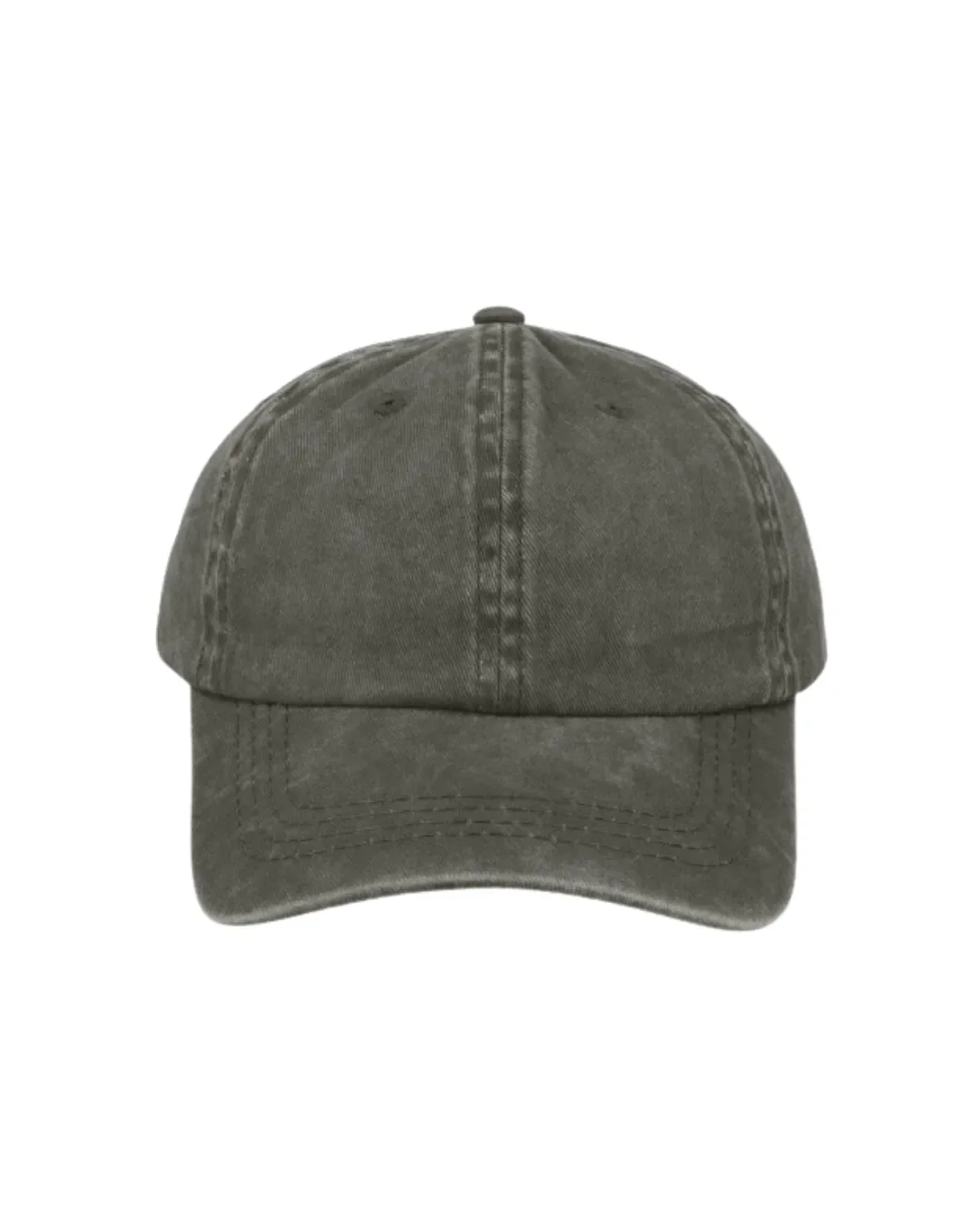 Kids vintage washed black cotton baseball cap on a white background, featuring a distressed, classic look perfect for custom embroidery and youth corporate gifting by Soli in Cape Town.