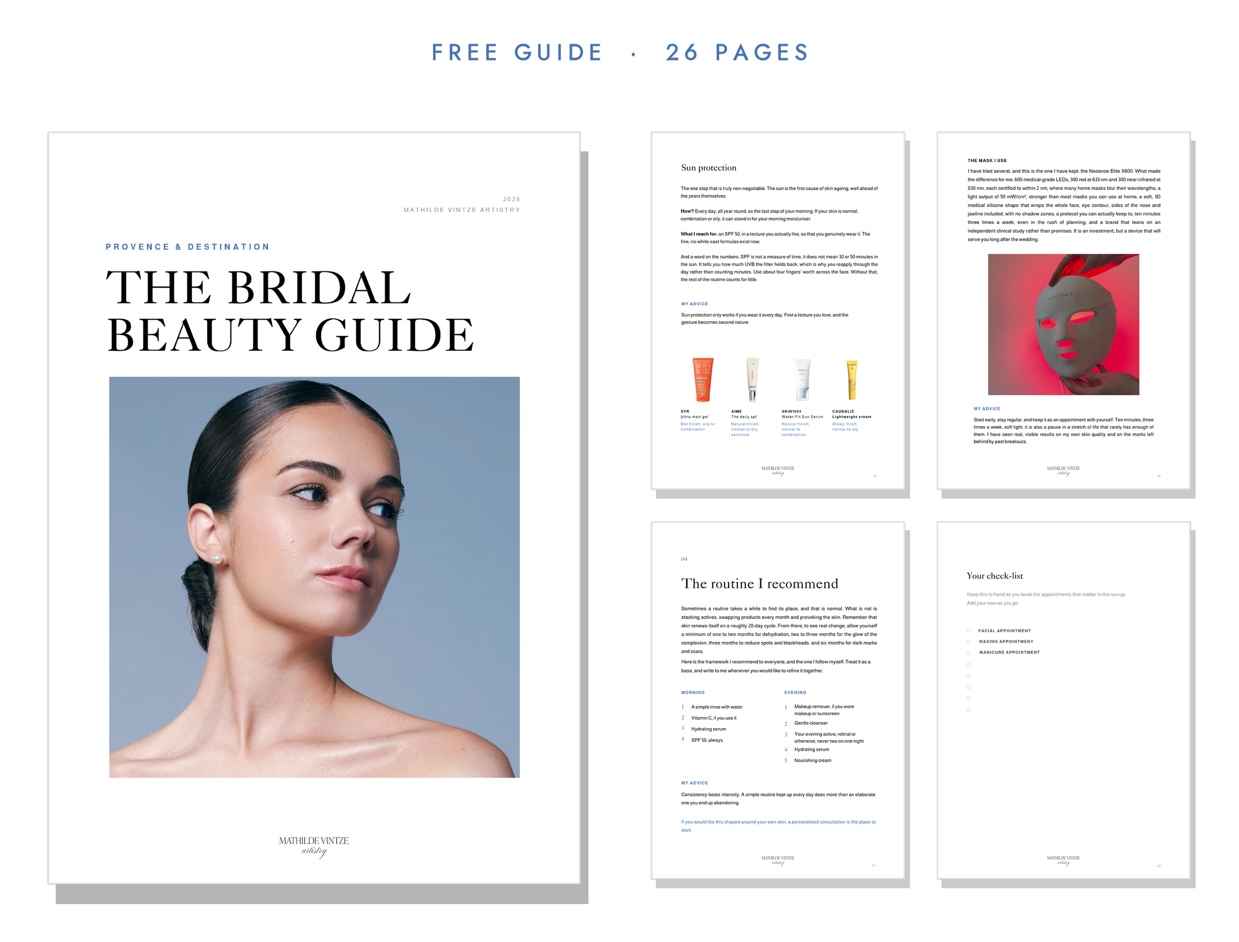 A free, step-by-step guide to preparing your skin for your wedding day, from a Provence bridal makeup artist and cosmetologist.