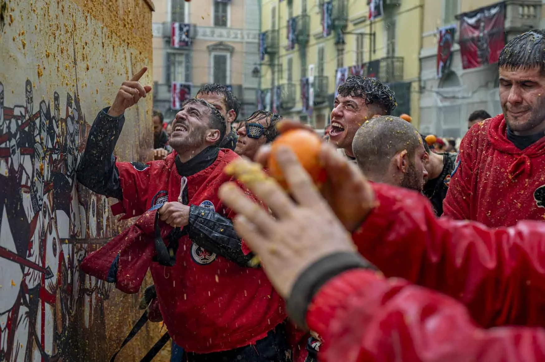 In the Heat of the Battle.
2024 Ivrea, Italy. The Ivrea Carnival depicts the rebellion of the people over the tyrant that ruled them. The last three days of the carnival must be one of the most amazing happenings I've experienced with the Battle of t