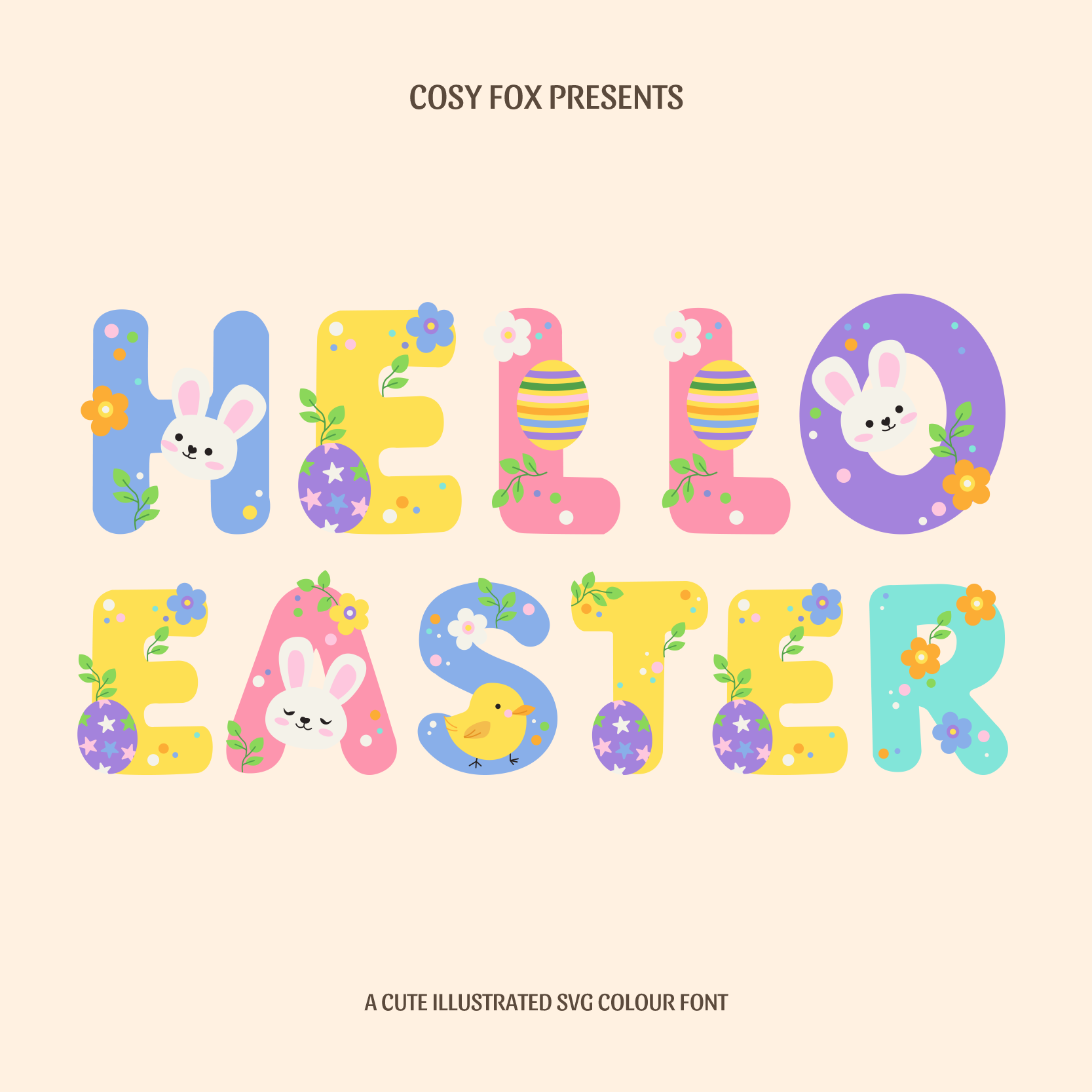 [New Font] Hello Easter SVG Colour Font
