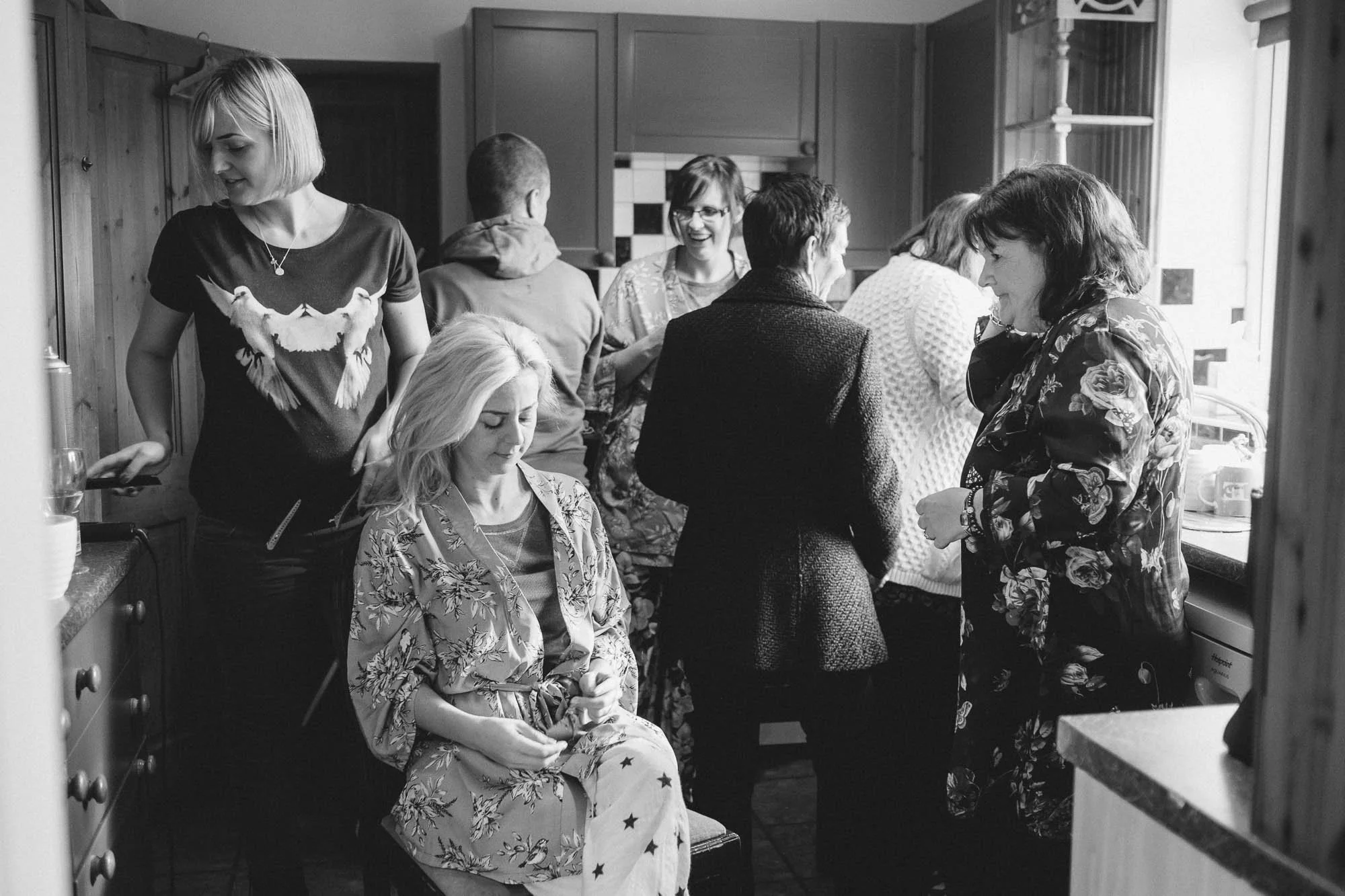 Bridesmaids getting ready