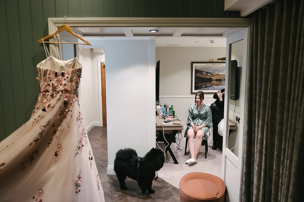 Wedding dress and bride documentary wedding photographer