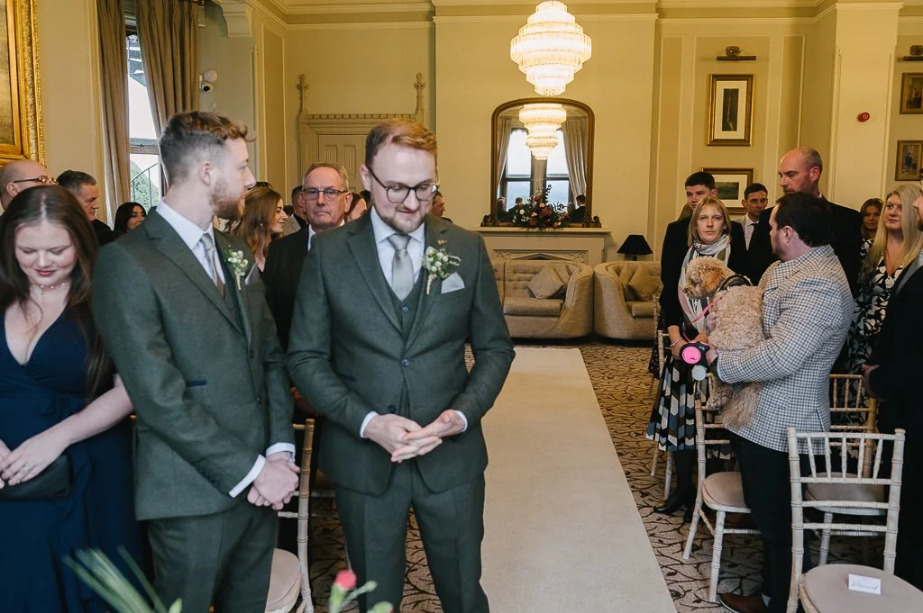 Wedding ceremony at Armathwaite Hall Lake District Cumbria by Mark Hillyer Yorkshire wedding photography