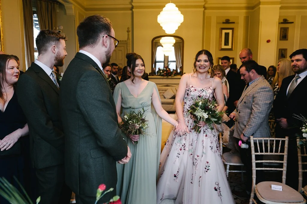 Wedding ceremony at Armathwaite Hall Lake District Cumbria by Mark Hillyer Yorkshire wedding photography