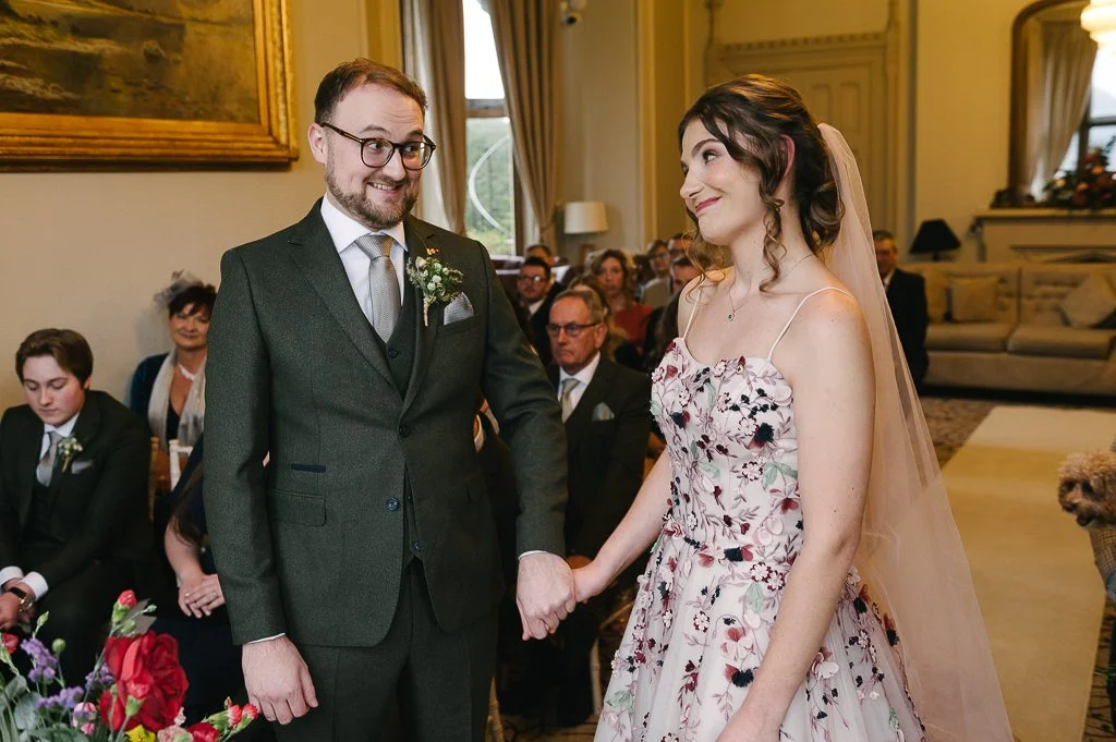 Wedding ceremony at Armathwaite Hall Lake District Cumbria by Mark Hillyer Yorkshire wedding photography
