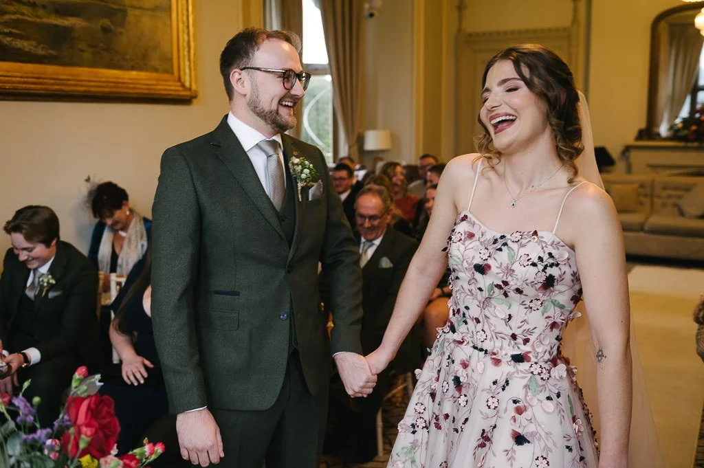 Wedding ceremony at Armathwaite Hall Lake District Cumbria by Mark Hillyer Yorkshire wedding photography