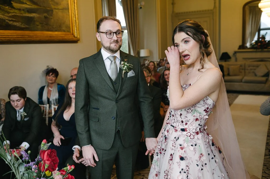 Wedding ceremony at Armathwaite Hall Lake District Cumbria by Mark Hillyer Yorkshire wedding photography
