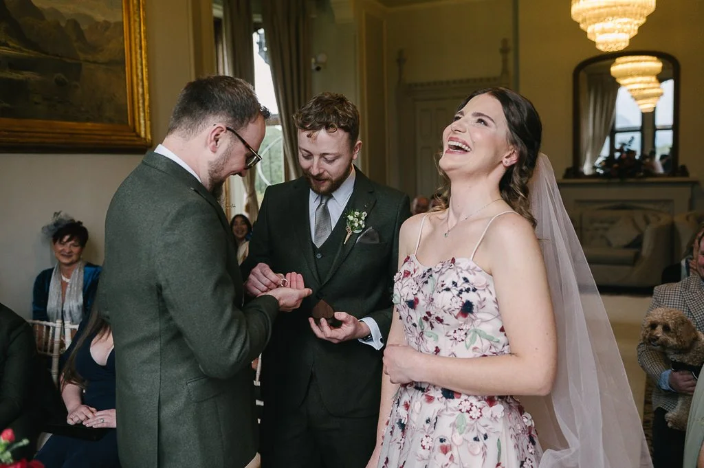 Wedding ceremony at Armathwaite Hall Lake District Cumbria by Mark Hillyer Yorkshire wedding photography